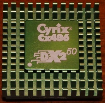 Cyrix Cx486 DX2 50MHz CPU green Heatsink USA 1993